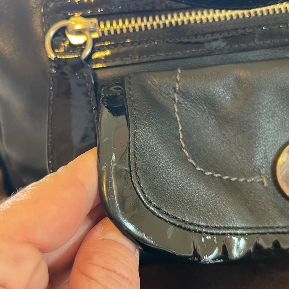 Coach Legacy Collection Black Leather Shoulder Satchel with Turnlock